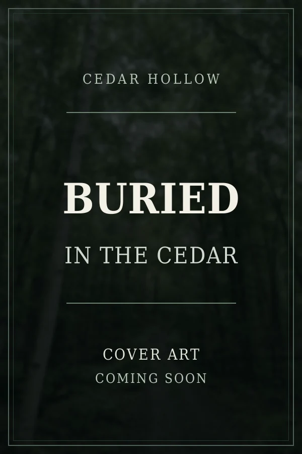Temporary title placeholder for Buried in the Cedar; official cover artwork coming soon